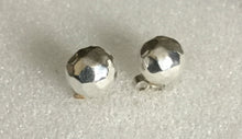 Hammered Round silver stud Earrings
