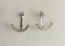 Cubic Zirconia Sterling Anchor Earring