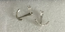 Cubic Zirconia Sterling Anchor Earring