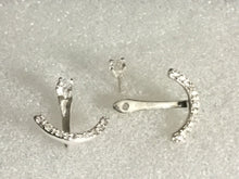 Cubic Zirconia Sterling Anchor Earring