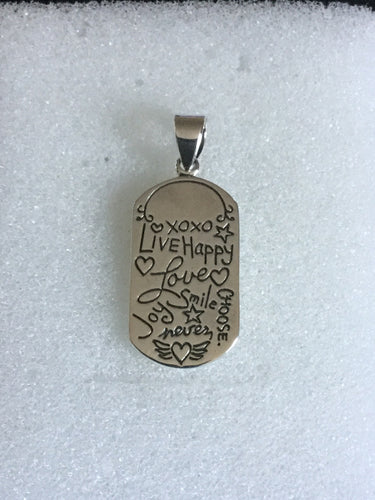 Live, Happy,Joy pendant