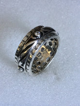 Sterling silver with CZ Spinner ring