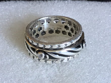 Sterling silver with CZ Spinner ring