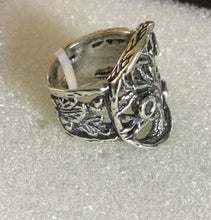 Sterling silver Oval cut out Tree of Life ring