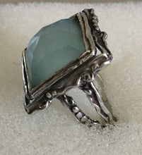 Sterling silver with Genuine Chalcedon stone Silver Ring