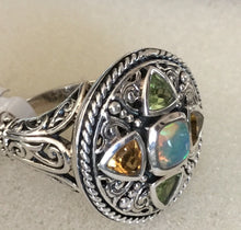 Sterling silver ring with Gemstones