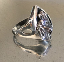 Sterling Silver Full Face Horse Ring