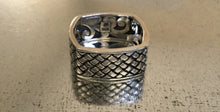 Men's Square Sterling Silver Woven detail Ring
