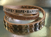 Hope, Happiness wrap bracelet