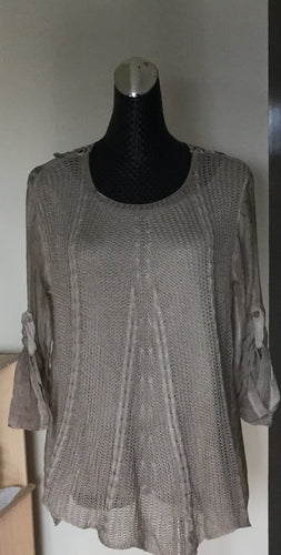 Italian knit 3 1/4 length Top