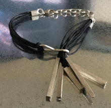 Italian Leather and Silver Bracelet
