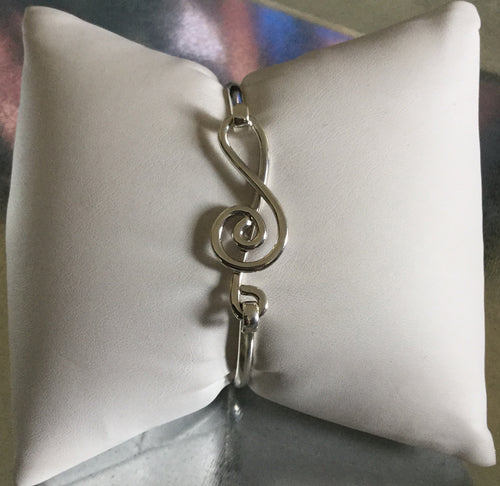 Sterling Silver Treble Clef Bracelet