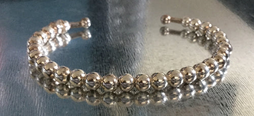 Sterling Silver Ball Cuff