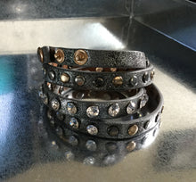 Leather Silver Wrap Bracelet