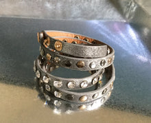 Leather Silver Wrap Bracelet