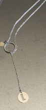sterling silver lariat style necklace with lazier cut out boot