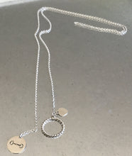 sterling silver lariat style necklace with Horse bit lazier cut out 