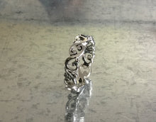 Sterling Silver Ornate Wave Ring
