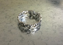 Sterling Silver Ornate Wave Ring