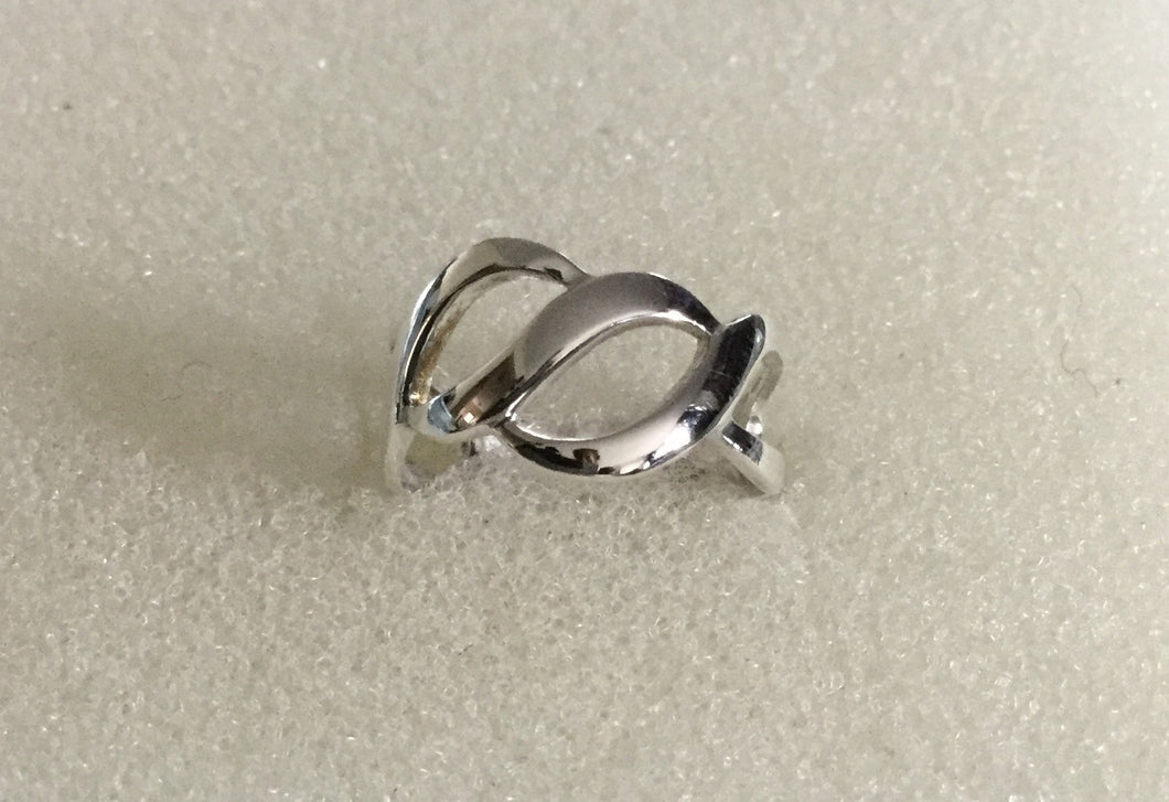 Sterling Silver wide Wave Ring
