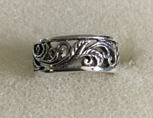 Sterling Silver Swirling Leaves