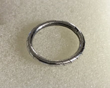 Striped Sterling Silver Thin Band