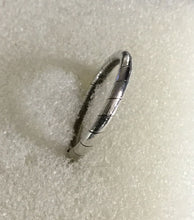 Striped Sterling Silver Thin Band