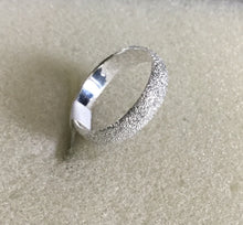 Etched Sterling Silver Band