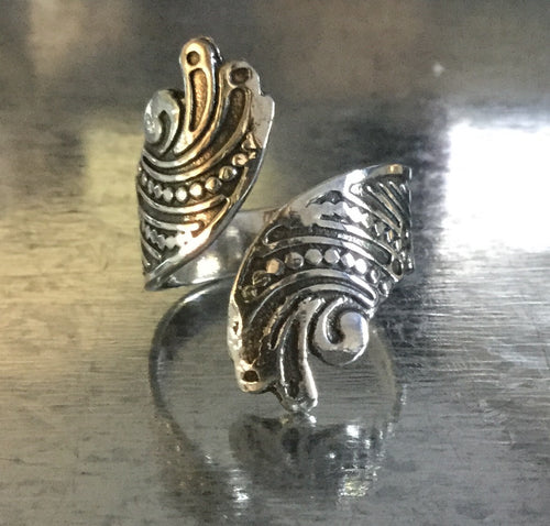 Ornate Oxidized Sterling Silver Ring