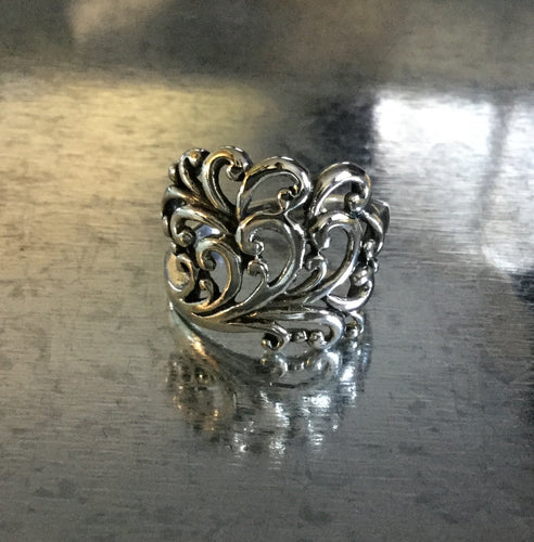 Wide Wave Sterling Silver Ring