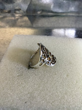 Filigree Wave cut out Silver Ring