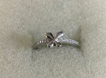 Tiny bow Silver Ring CZ ring