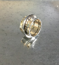 Hammered Wide Spinner Ring