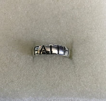 Wide Faith Sterling Silver Band