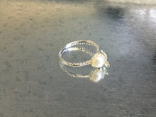 Pearl with Flower detail Silver Ring