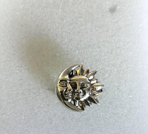 Sun and Moon Silver Ring