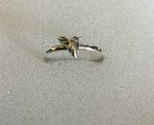 Tiny Silver Humming Bird Ring