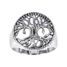 Tree of Life round face ring