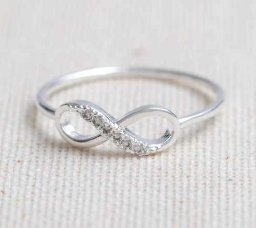 Infinity Ring Cz accents