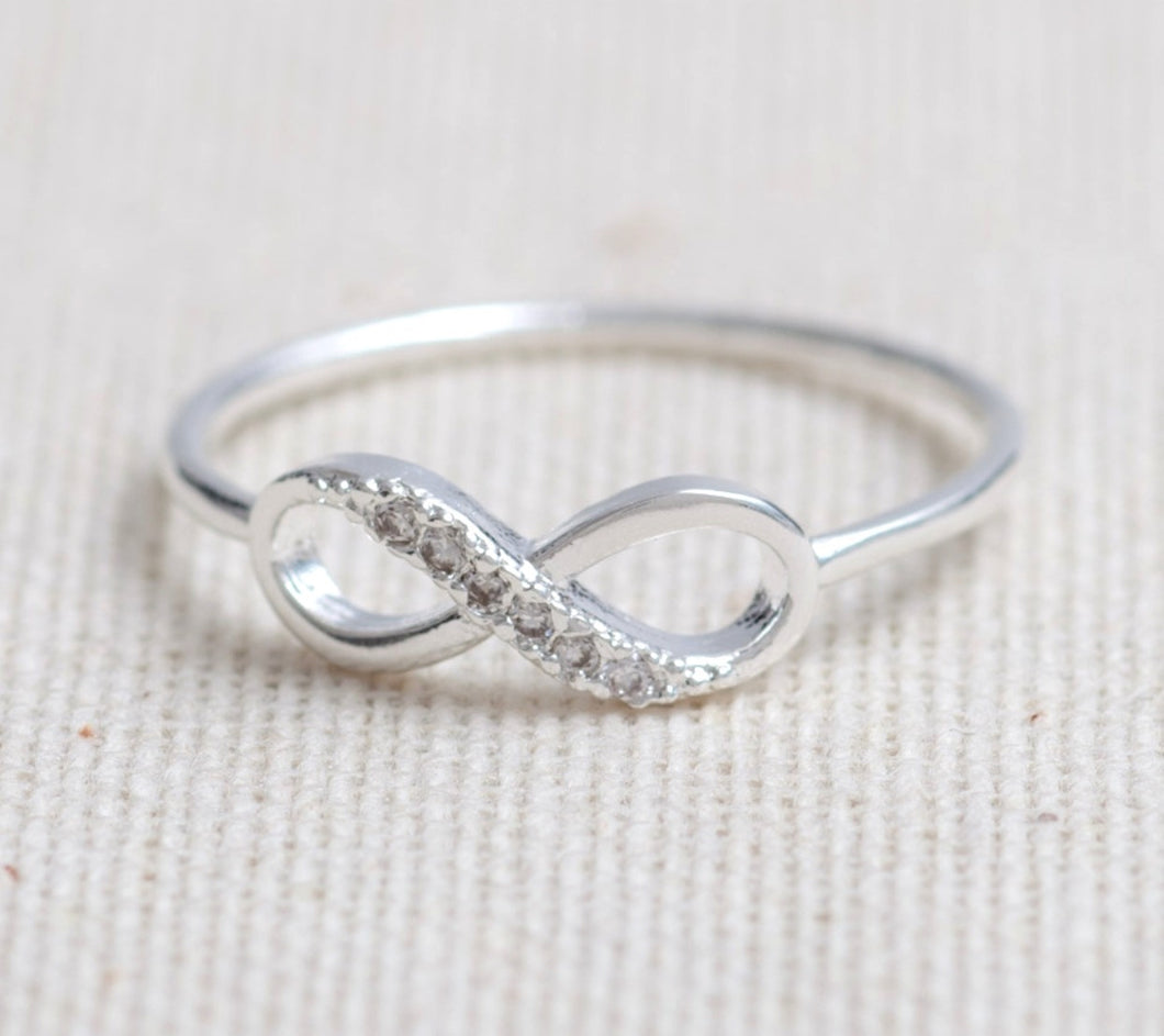 Infinity Ring Cz accents