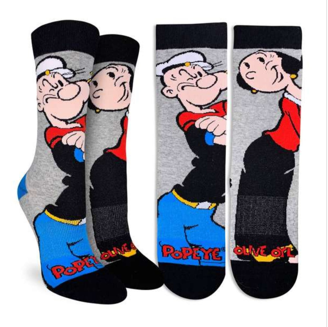 Women's Popeye and Olive Good Luck Socks Active Fit sz 5 - 9