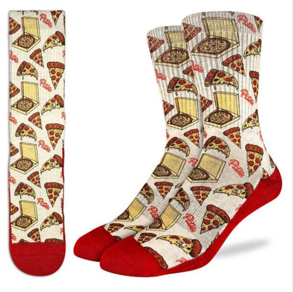 Men's Pizza Good Luck Active Fit Socks sz 8 - 13