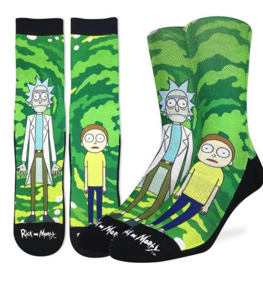 Men's Rick and Morty Good Luck Socks Active Fit sz 8 - 13