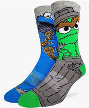 Men's Oscar and Cookie Monster Good Luck Socks Active Fit sz 8 - 13